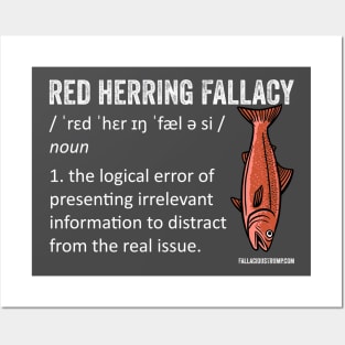 Red Herring Fallacy Definition Posters and Art